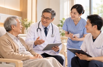 医生与护理团队为长者进行专病会诊